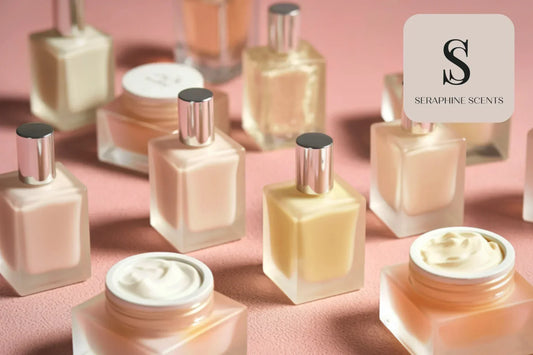 Affordable long-lasting perfumes Singapore - Seraphine Scents collection bottles