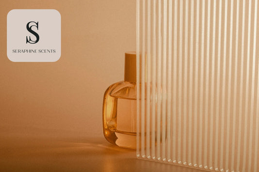 Fragrance in Singapore - minimalist perfume bottle with Seraphine Scents branding