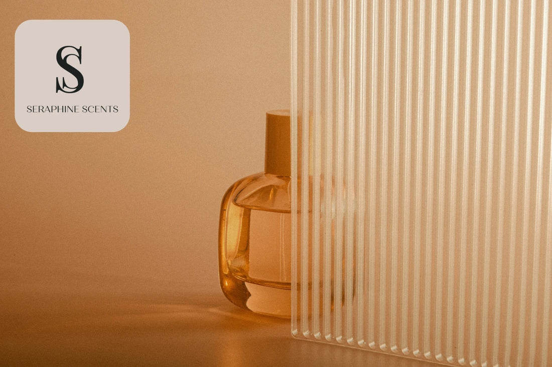 Fragrance in Singapore - minimalist perfume bottle with Seraphine Scents branding