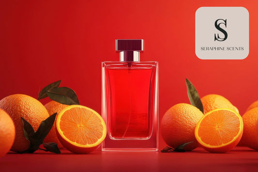Fruity perfumes Singapore orange inspired fragrance bottle by Seraphine Scents