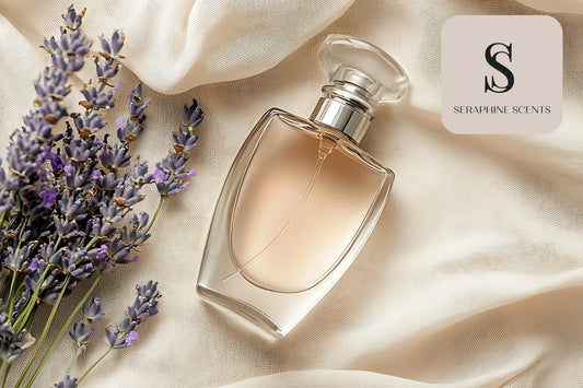 Perfume bottle with lavender flowers representing fragrance personality types in Singapore – Seraphine Scents