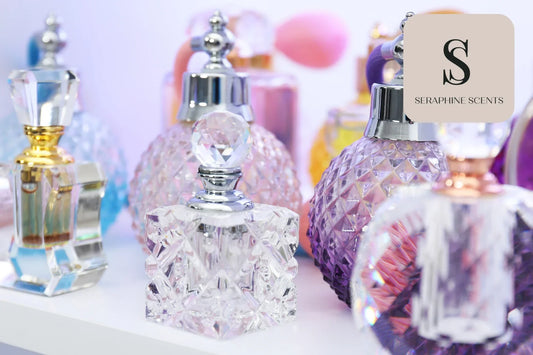 Perfume storage tips for Singapore humidity — elegant glass perfume bottles by Seraphine Scents