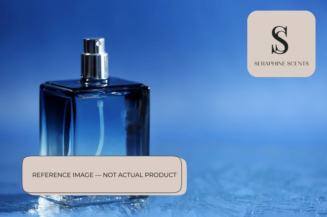 Bvlgari Allegra Musk perfume reference image showing a blue luxury fragrance bottle – Seraphine Scents Singapore