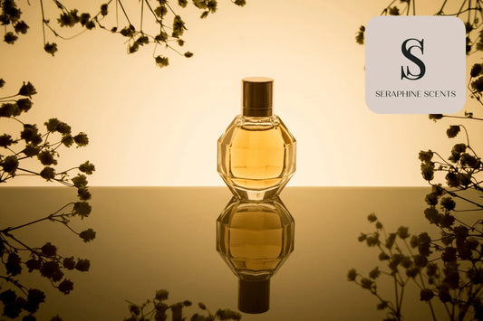 Bvlgari Le Gemme Onekh EDP perfume bottle with warm golden tones, showcasing deep woody fragrance style in Singapore