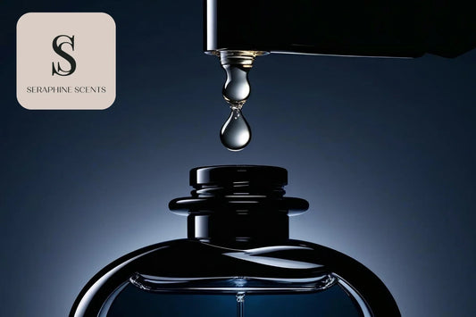 "Christian Dior Lucky Floral Edition perfume with dark blue bottle and droplet — Singapore fragrance guide by Seraphine Scents"