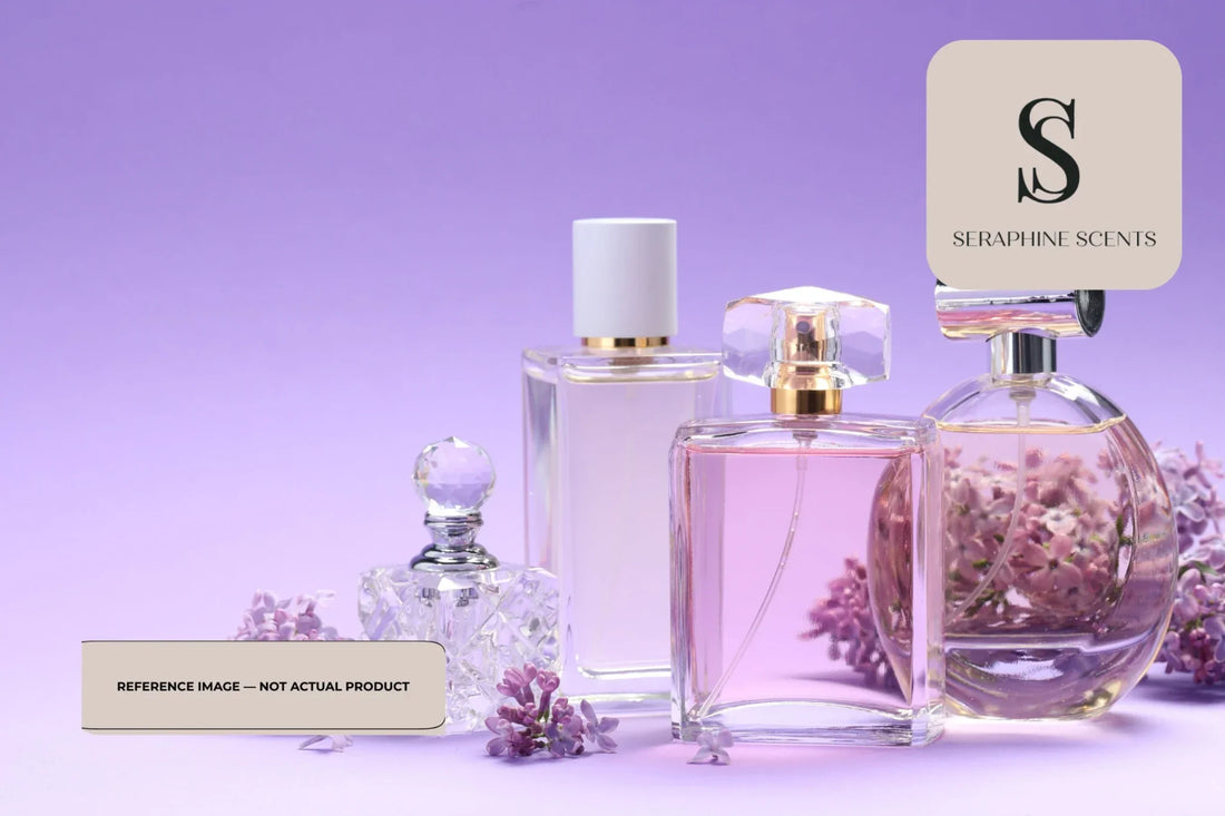 Creed Love In White perfume bottles with floral background luxury fragrance Singapore Seraphine Scents reference image 