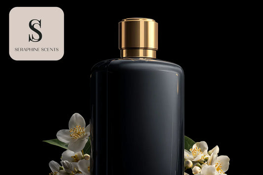 Dior Addict perfume bottle with floral accents – Seraphine Scents visual