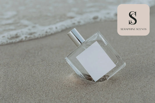 Dior J’adore Parfum D’Eau Singapore – Elegant perfume bottle on sandy beach background by Seraphine Scents