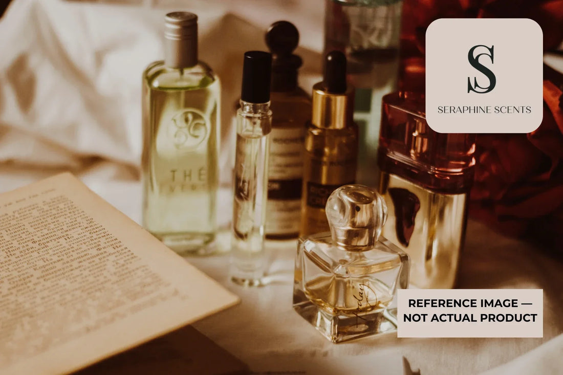 Diptyque Ilio Singapore Perfume fragrance guide featuring luxury perfume bottles and Mediterranean-inspired summer scent concept by Seraphine Scents.