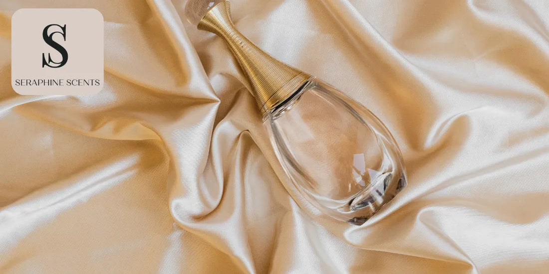 Perfume bottle on luxurious golden satin fabric — Fragrance Layering Mistakes to Avoid