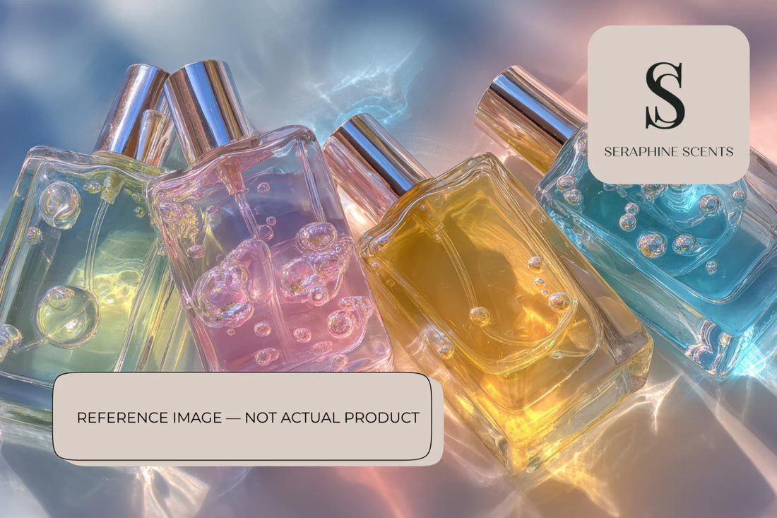 Jo Malone Osmanthus Blossom Cologne perfume reference image with elegant glass bottles – Seraphine Scents