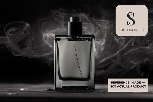 Kilian Bamboo Harmony perfume Singapore luxury fragrance bottle with smoky background and Seraphine Scents branding reference image