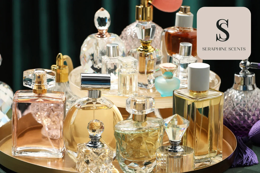 Perfume Trends Singapore 2025 — Luxury fragrance bottles from Seraphine Scents showcasing the latest scent styles