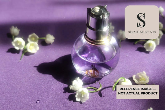 Princess By Kilian Rose De Mai Perfume Singapore luxury floral fragrance bottle with purple background and Seraphine Scents branding