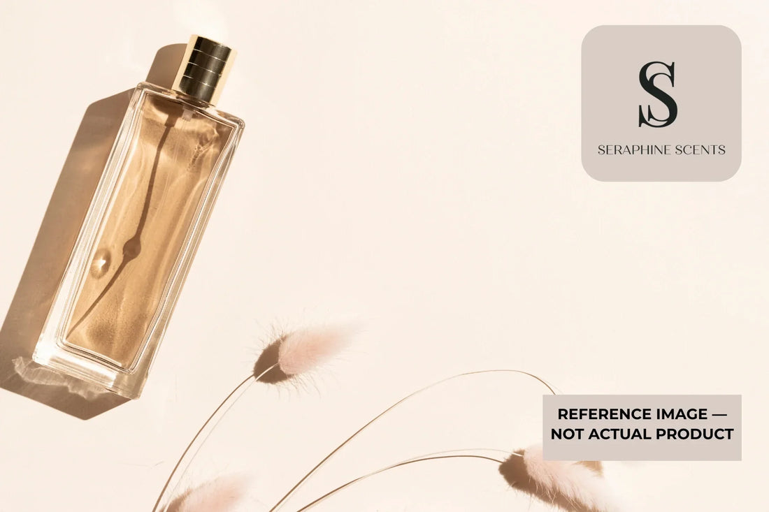 Roses On Ice By Kilian perfume Singapore luxury fragrance reference image with elegant perfume bottle and Seraphine Scents branding