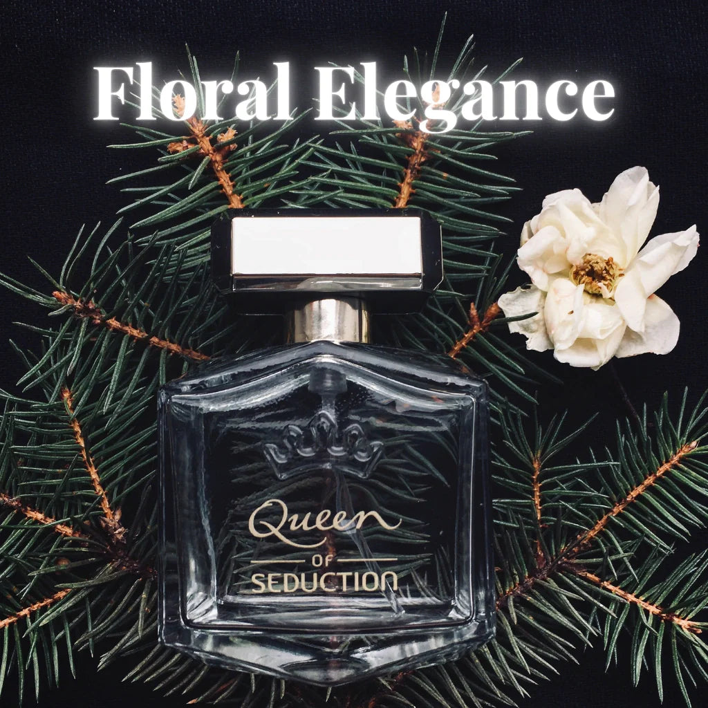 Floral Elegance perfume collection at Seraphine Scents – luxury floral fragrances with timeless sophistication.