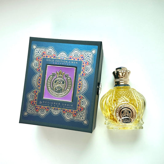 Designer Shaik Gold Edition For Men Amethyst Parfum 100ml – Authentic Fragrance Available in Singapore